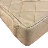 Chanel Beige Quilted CC Vintage Double Flap Bag 90s