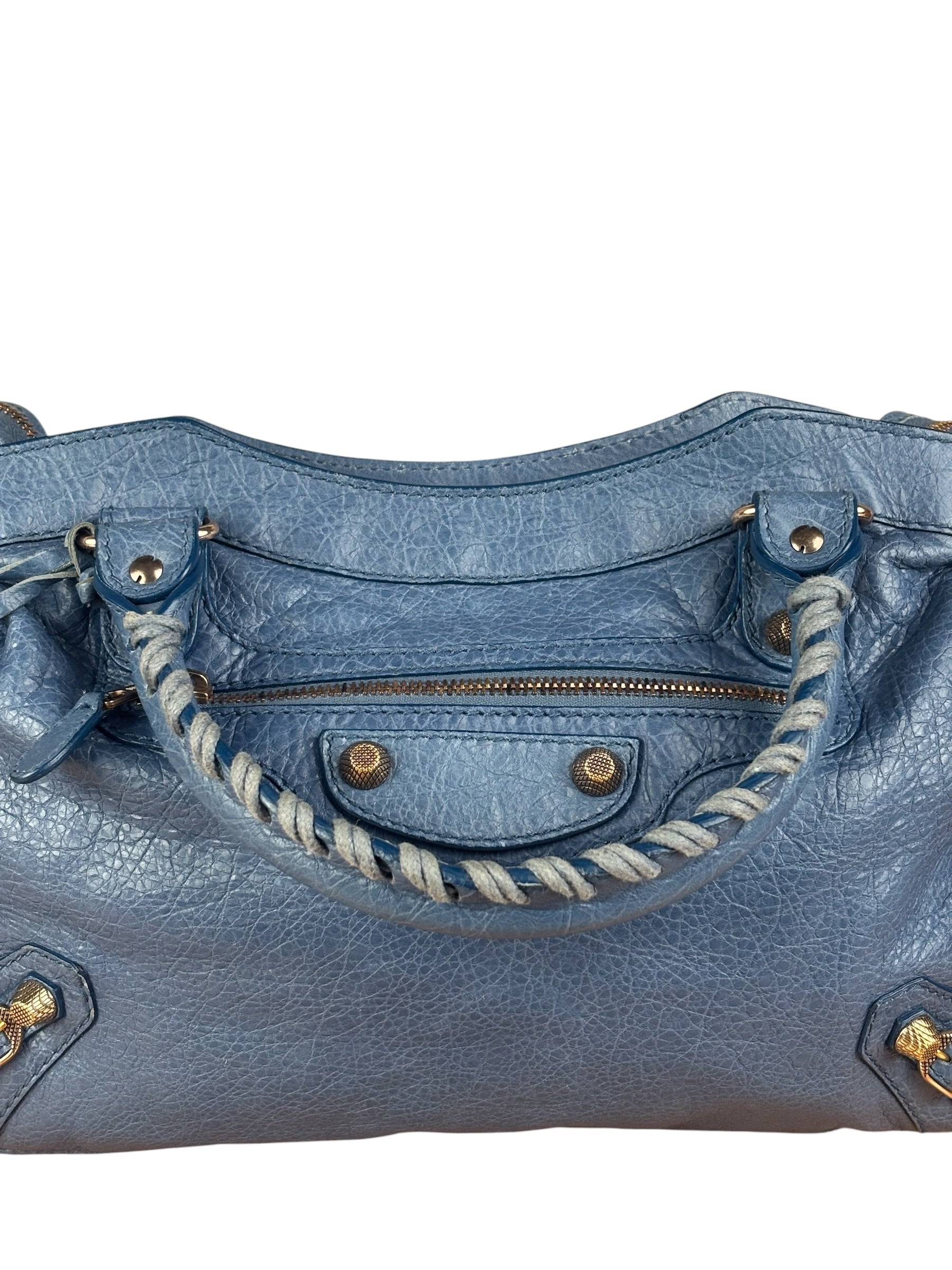 Balenciaga Light Blue Arena Leather Classic Le City