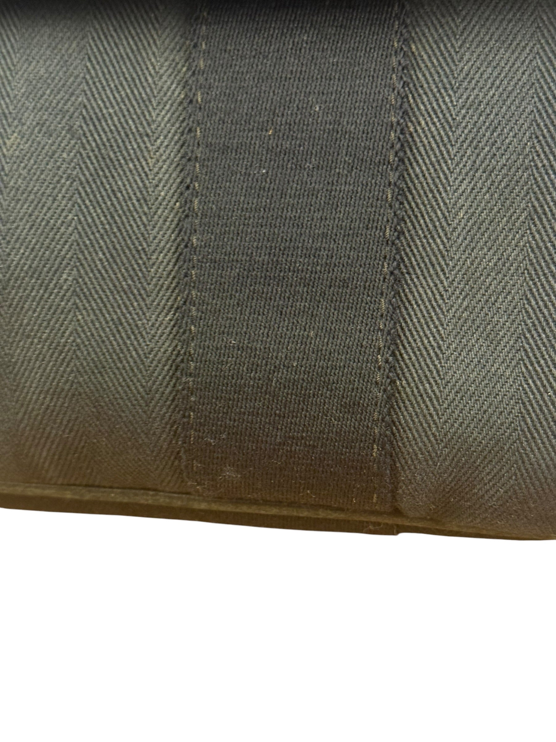 Hermes Black Canvas Leather Valparaiso Handbag