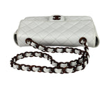 Chanel White Quilted Caviar Wooden M Flap 1999