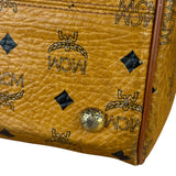 MCM Vintage Leather Logo Boston Handbag