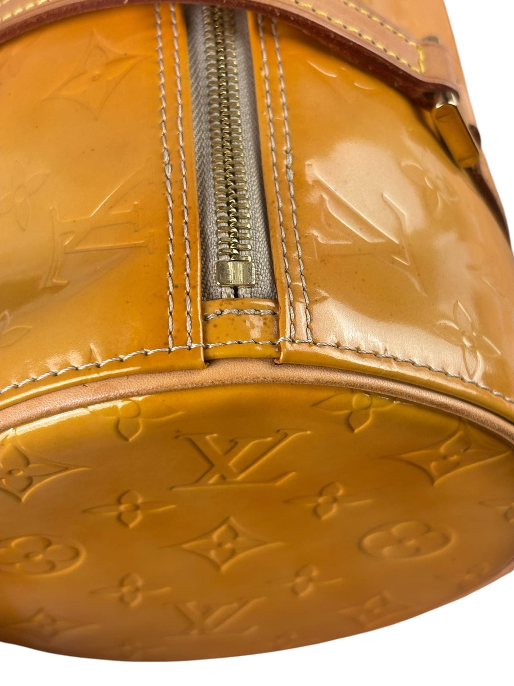 Louis Vuitton Yellow Vernis Bedford Handbag