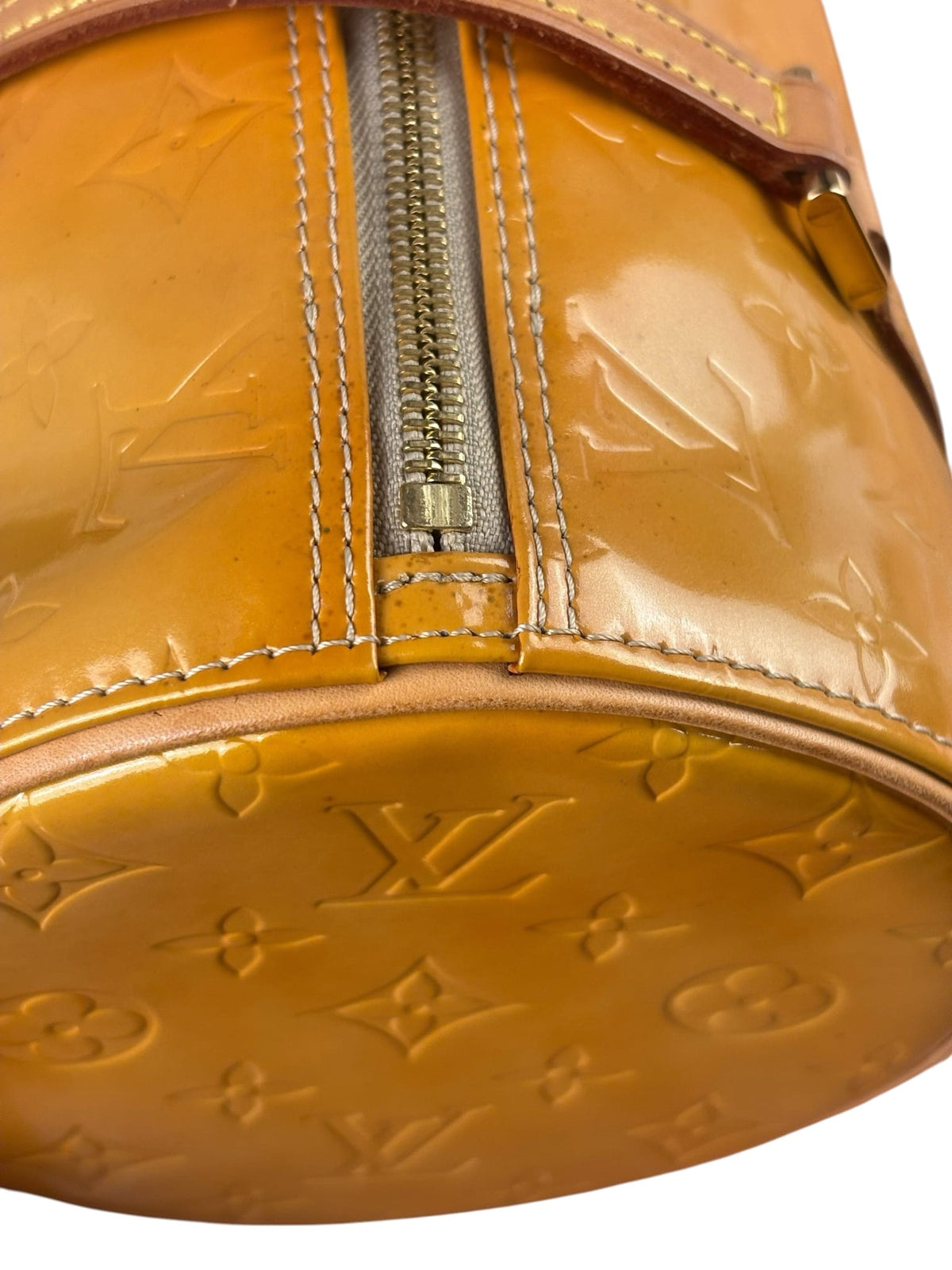 Louis Vuitton Yellow Vernis Bedford Handbag