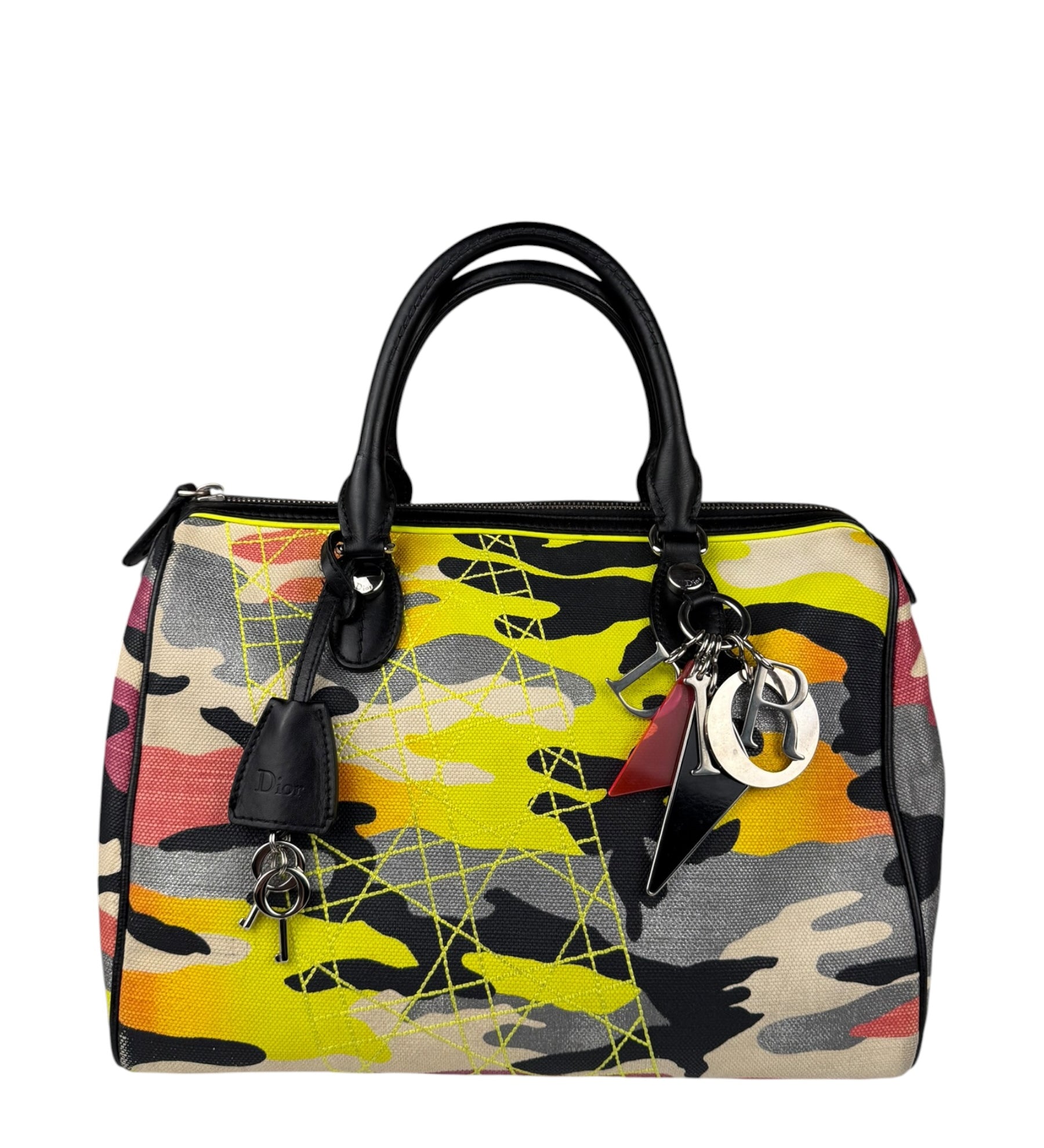 Christian Dior x Anselm Reyle Camouflage Boston Bag