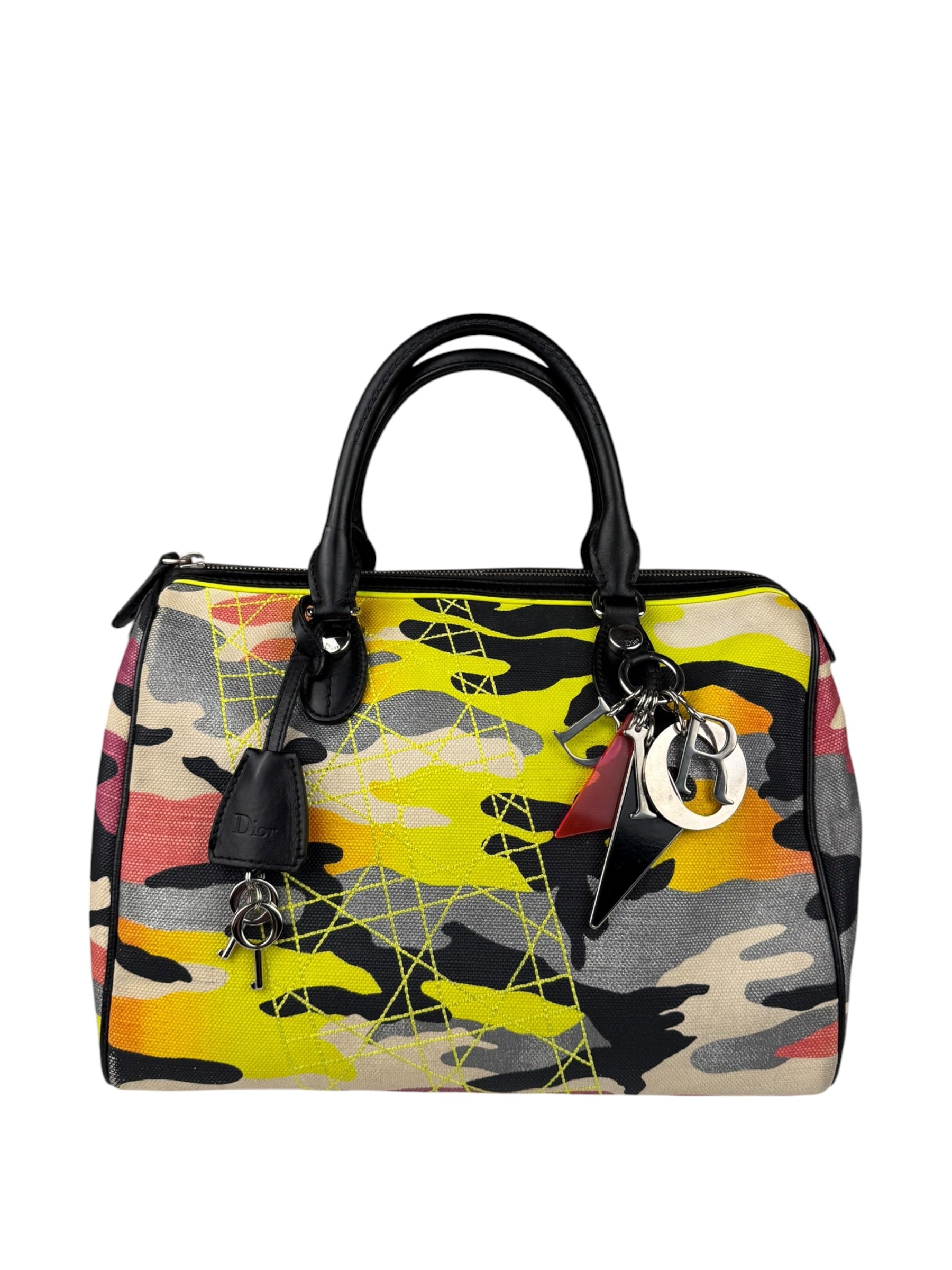 Christian Dior x Anselm Reyle Camouflage Boston Bag