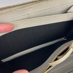 Balenciaga Grey Leather Moto Long Wallet