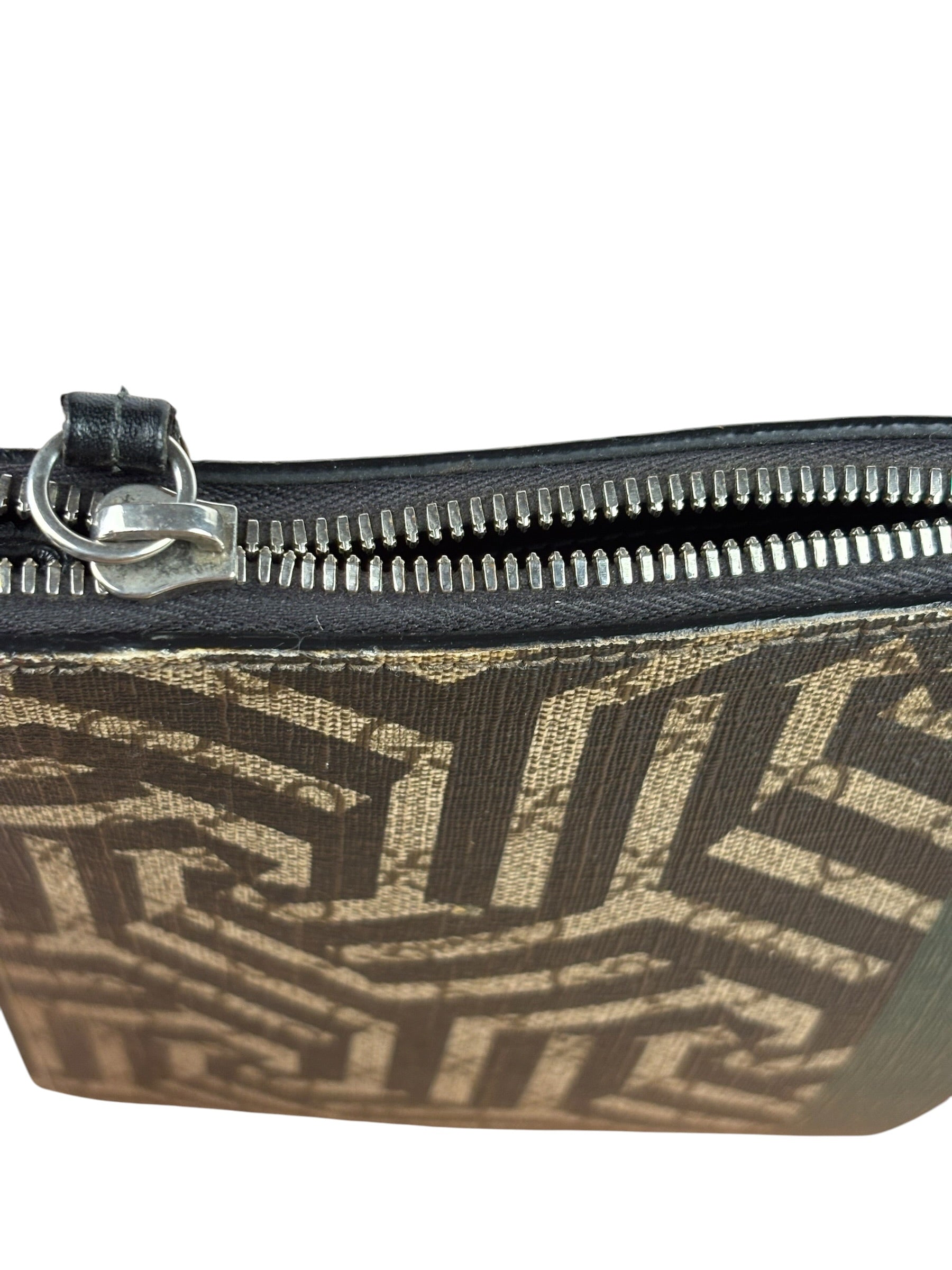 Gucci Beige/Black GG Caleido Web Zip Crossbody Bag