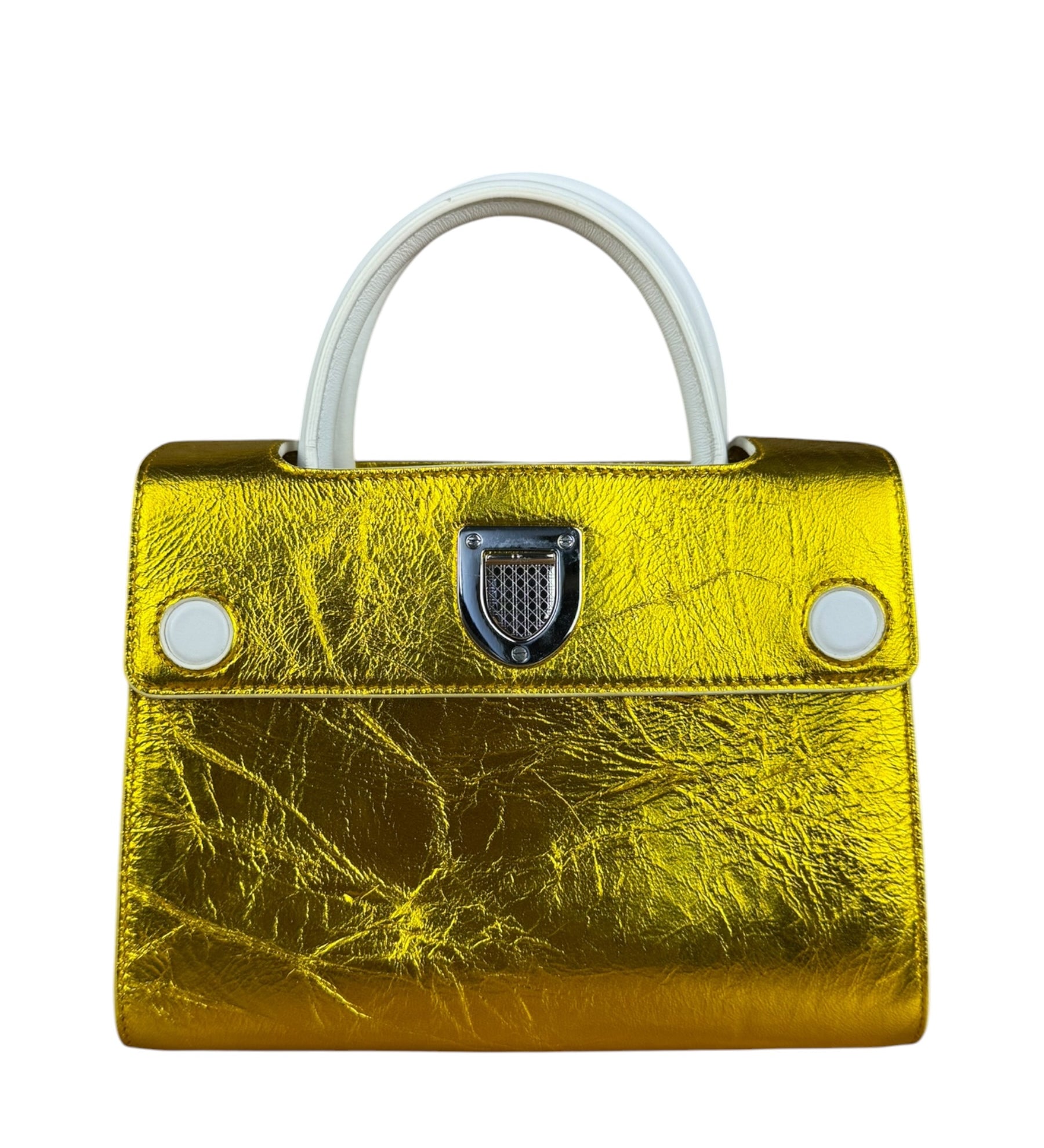 Christian Dior Diorever Metallic Gold Small 2Way Handbag