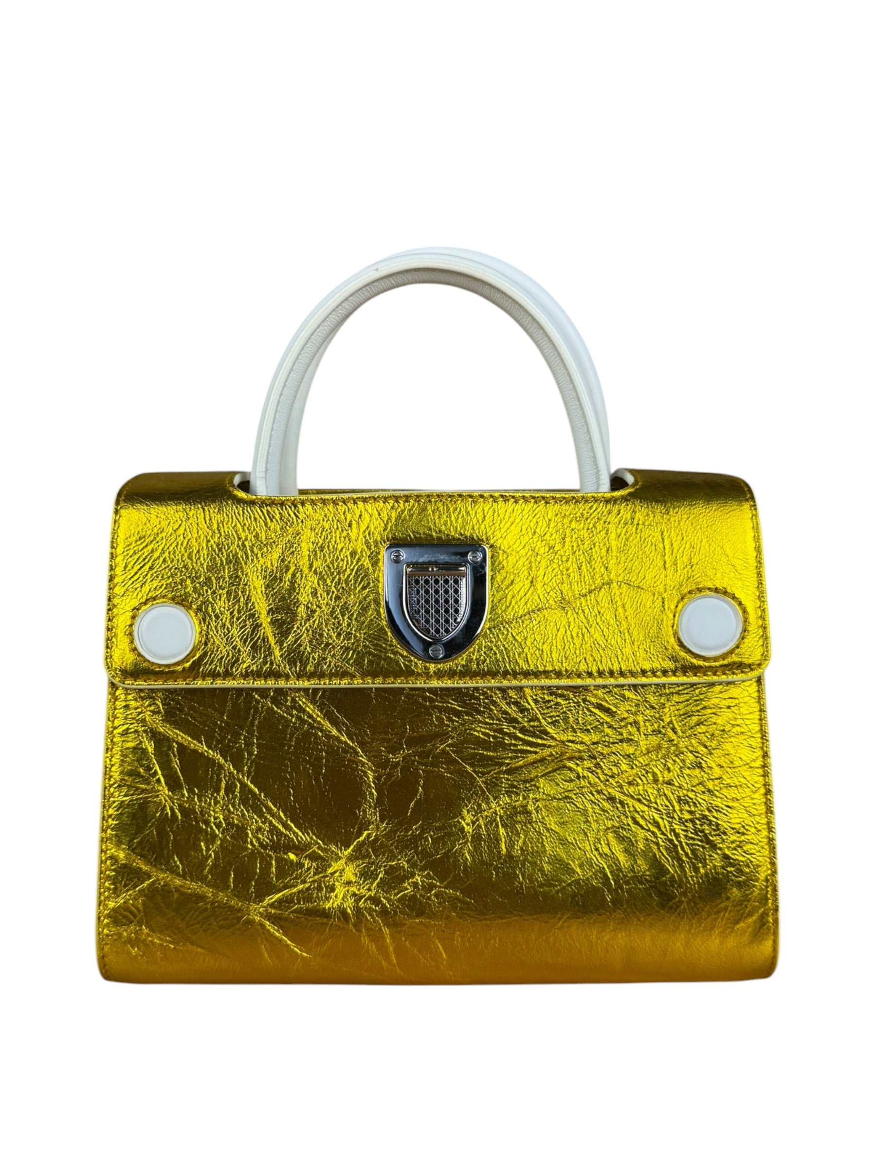 Christian Dior Diorever Metallic Gold Small 2Way Handbag