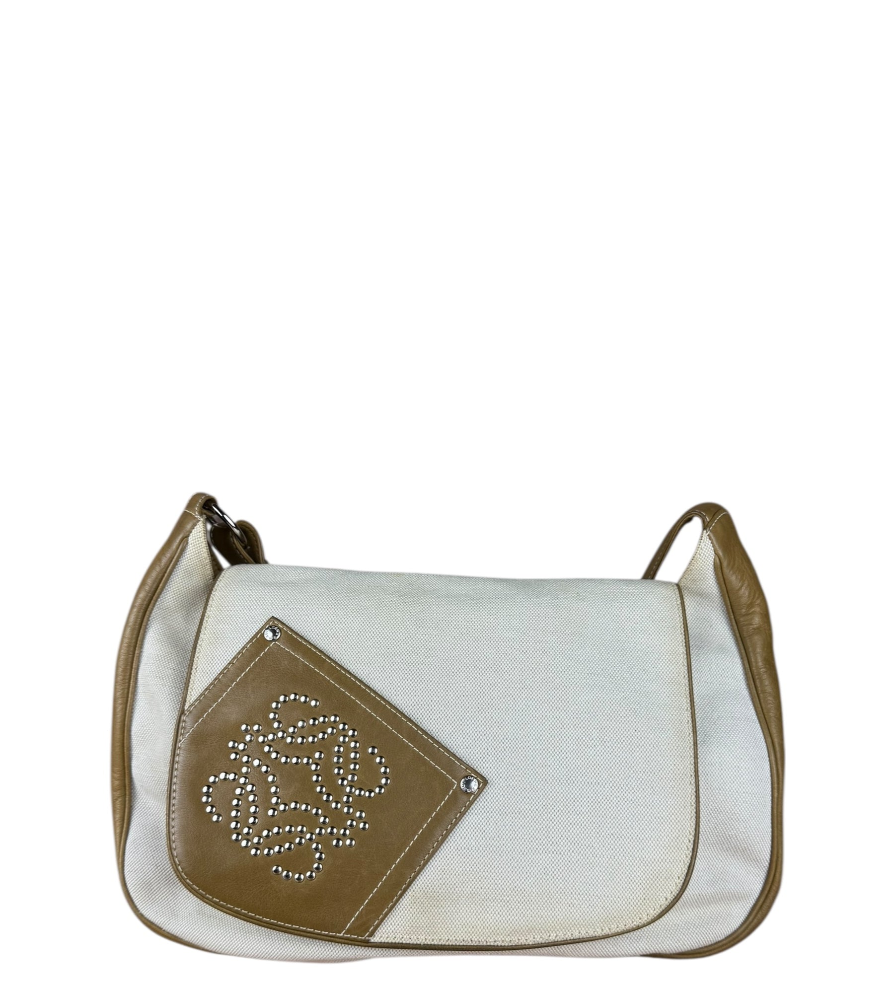 Loewe Tan & Cream Shoulder Bag