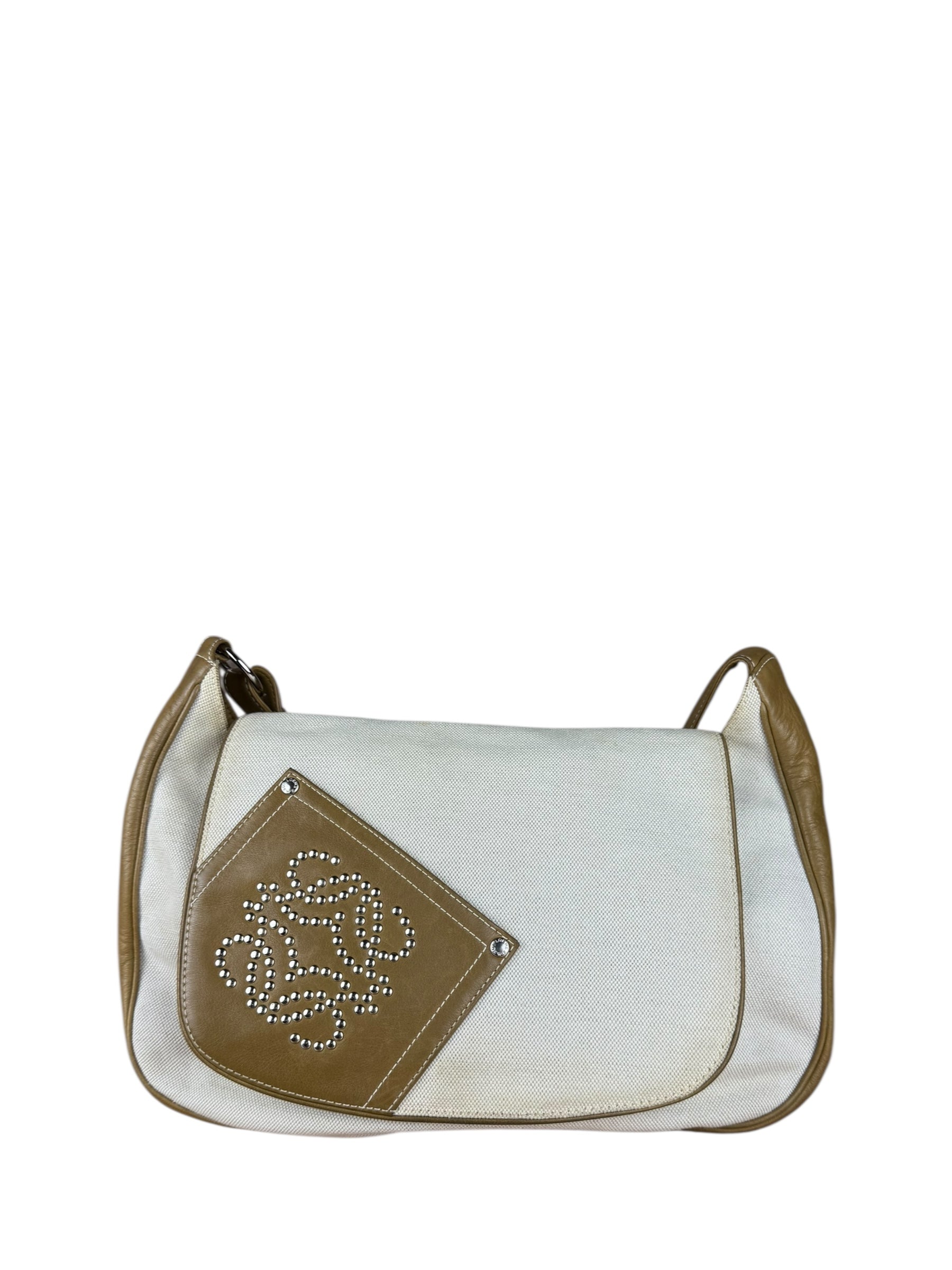 Loewe Tan & Cream Shoulder Bag