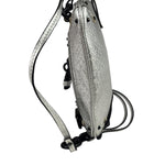 Chloe Metallic Silver Leather Paddington Pochette