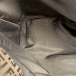 Fendi Brown Leather Trim FF Zucca Tote Bag