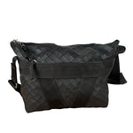 Bottega Veneta Black Rubber Intrecciato Messenger Bag
