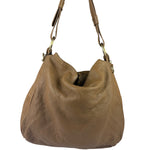 Gucci Tan Brown Leather Wave Hobo Bag