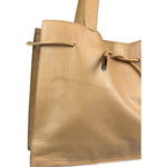 Gucci Beige Leather Balthus Drawstring Tote Bag
