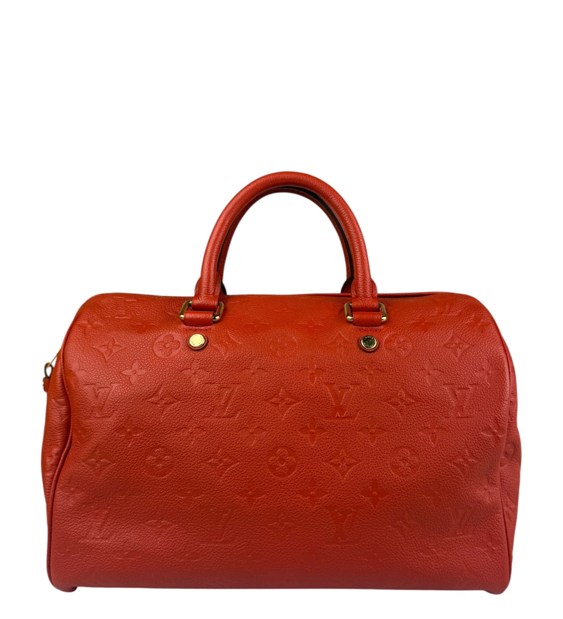 Louis Vuitton Orange Monogram Empreinte Speedy Bandouliere 30
