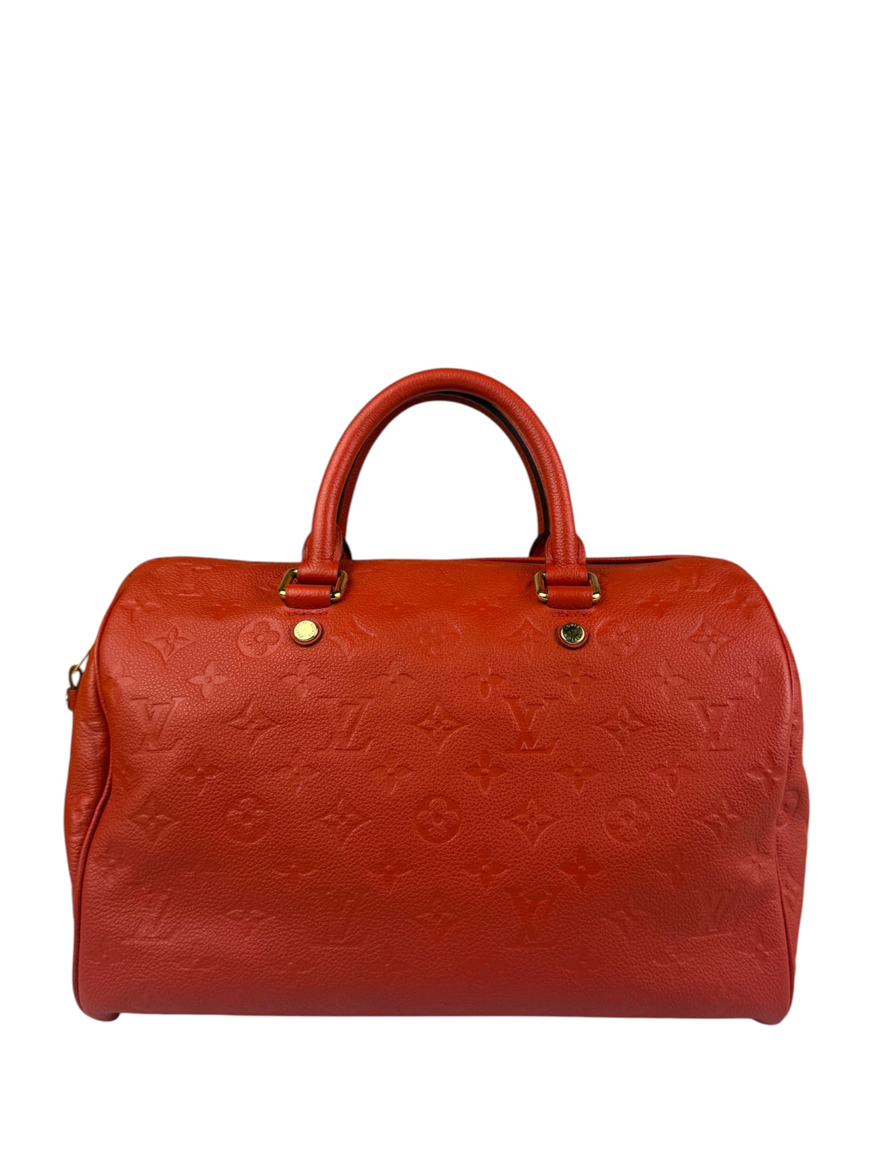 Louis Vuitton Orange Monogram Empreinte Speedy Bandouliere 30