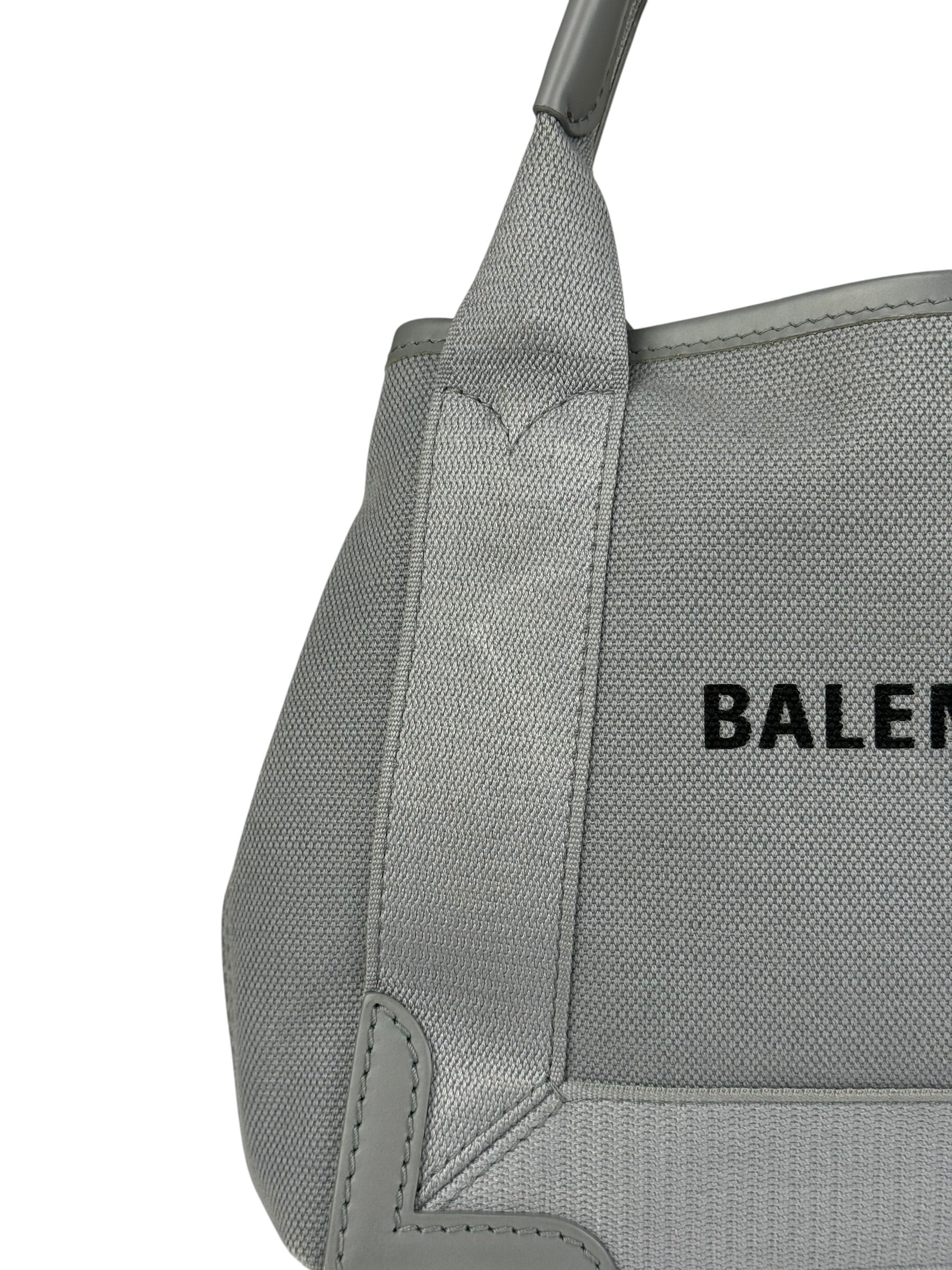 Balenciaga Grey Canvas/Leather Cabas Small 2Way Tote