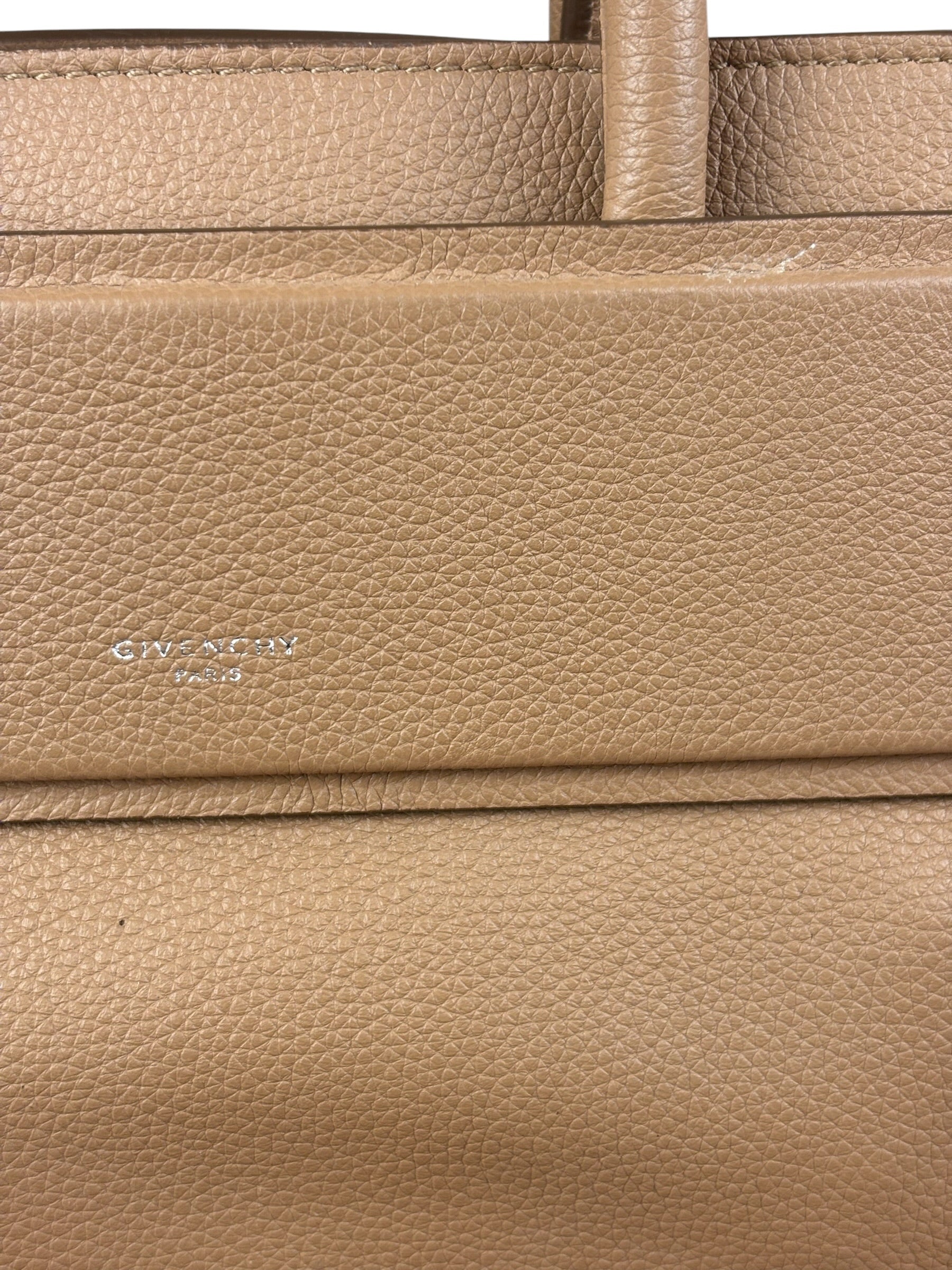 Givenchy Nude Brown Leather Mini Two-Way Handbag