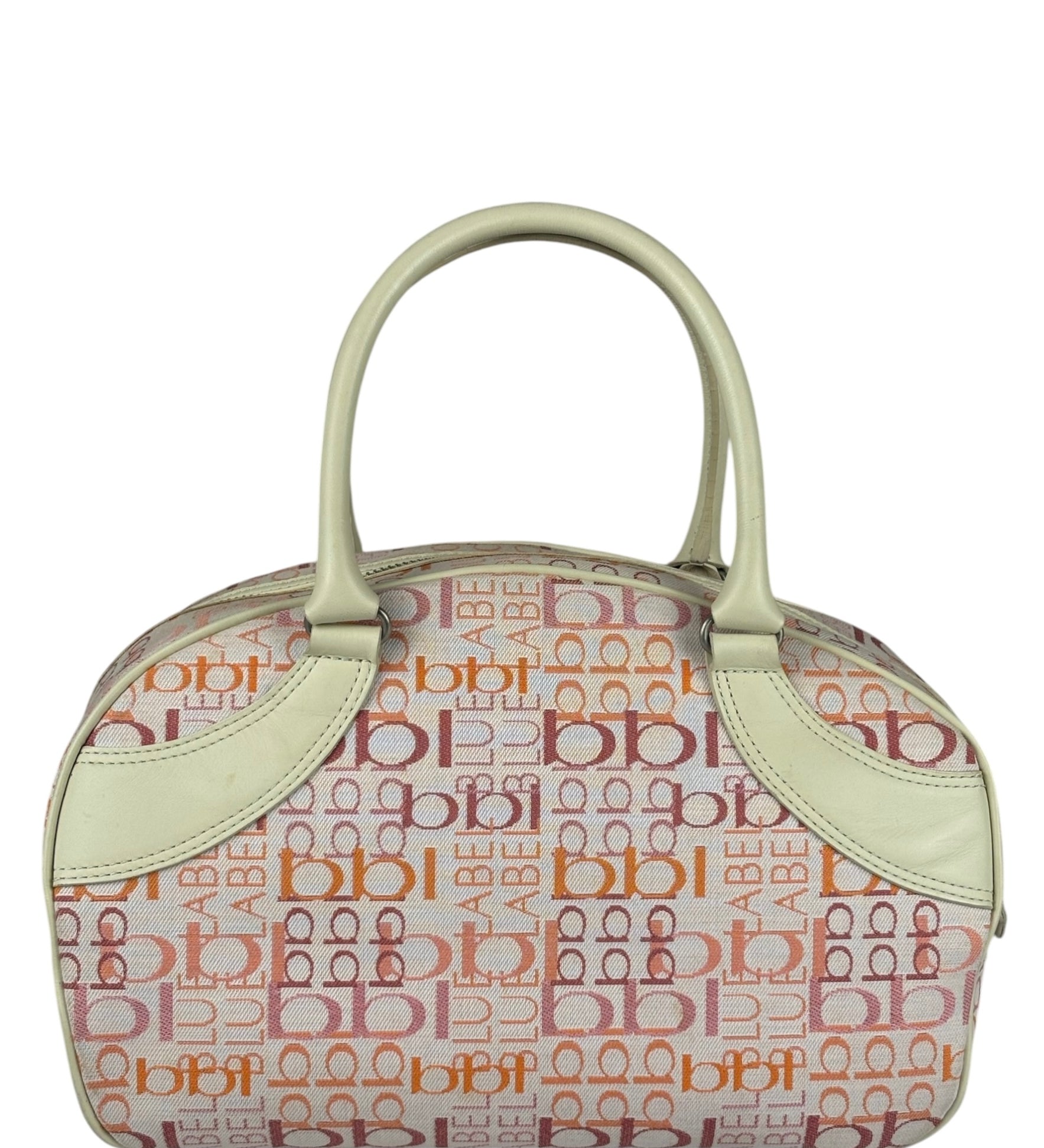 Burberry Blue Label Pink Multi Logo Bowler Bag