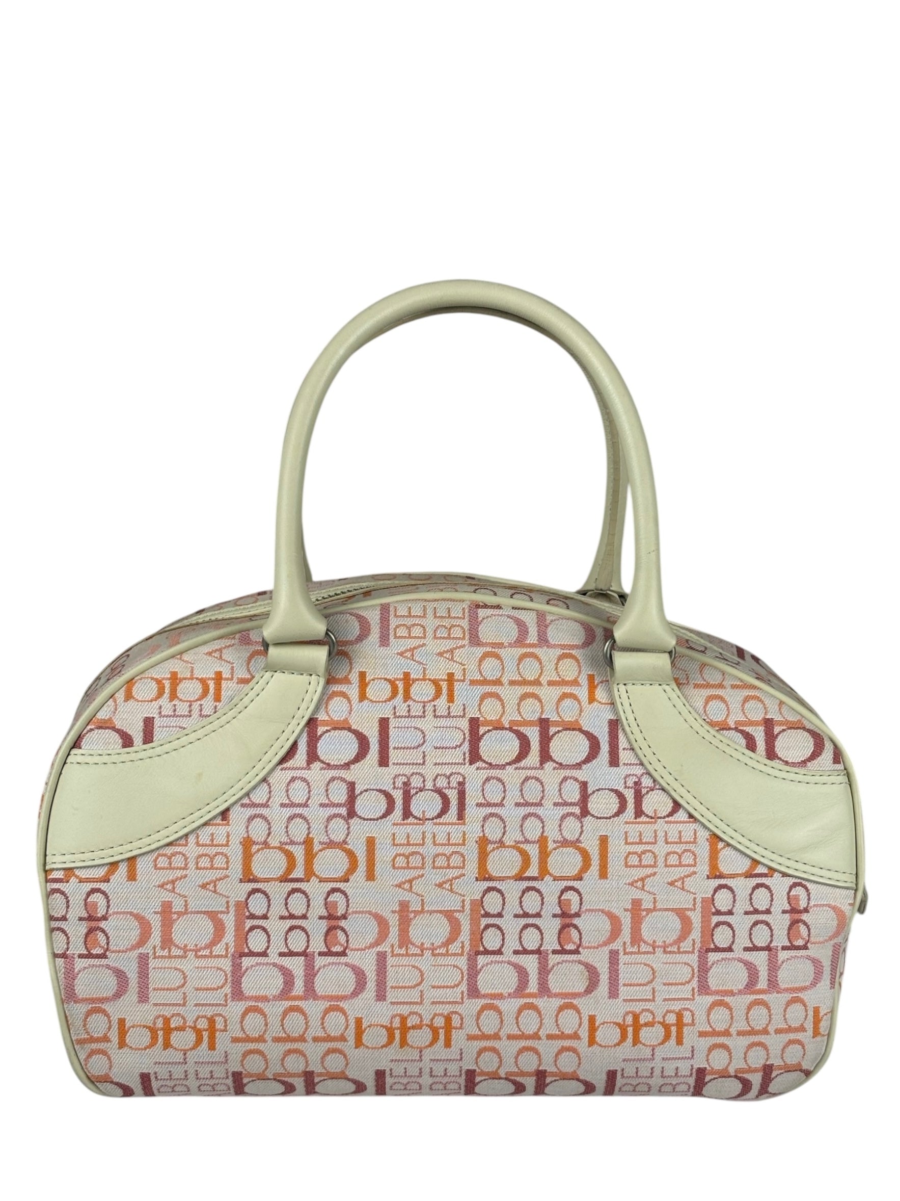 Burberry Blue Label Pink Multi Logo Bowler Bag