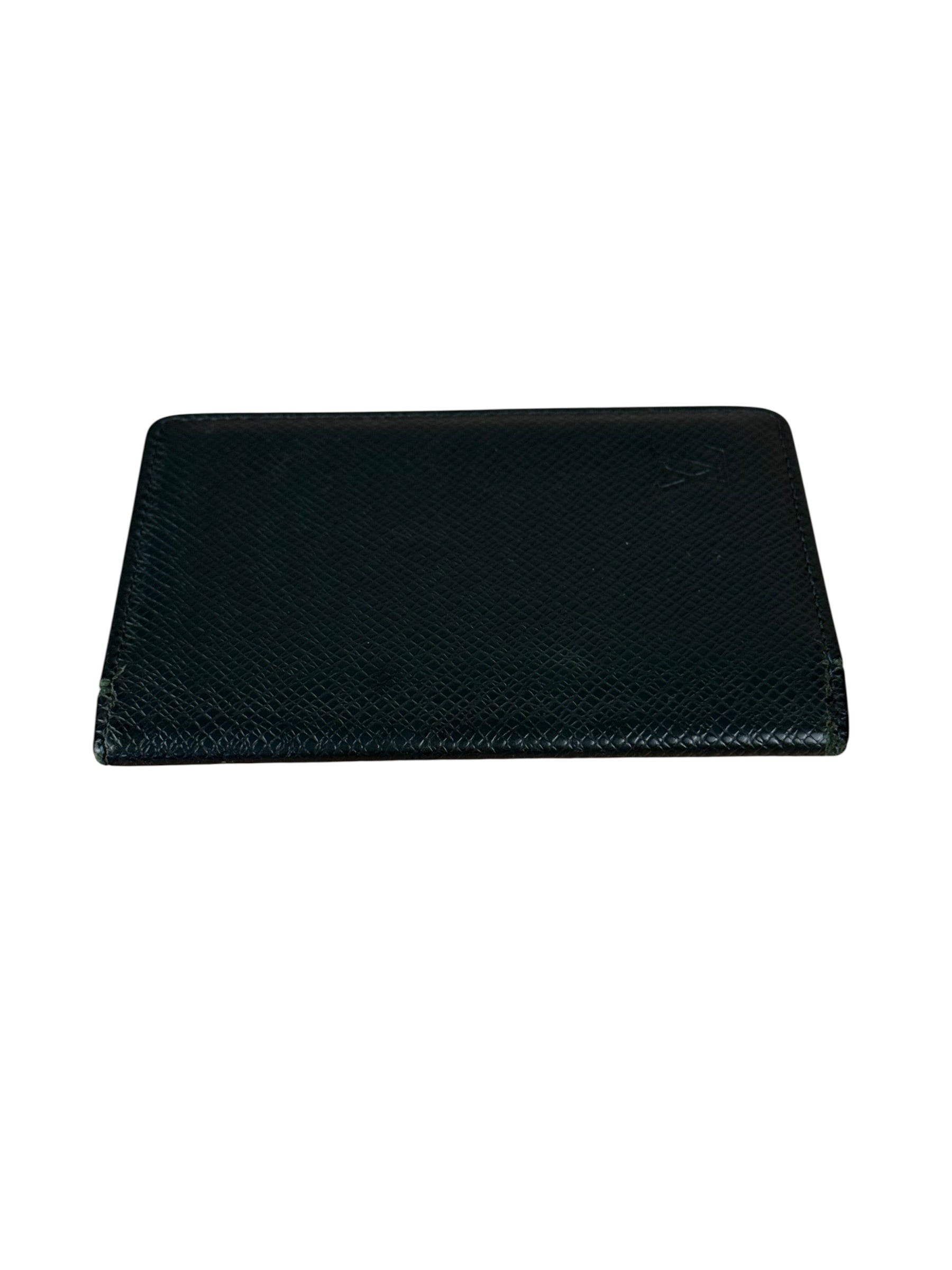 Louis Vuitton Vintage Green Taiga Cardholder
