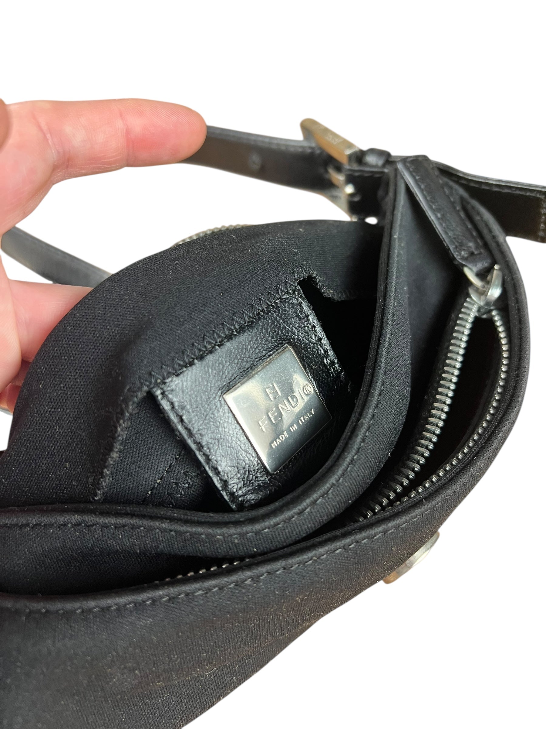 Fendi Mini Baguette Neoprene Black