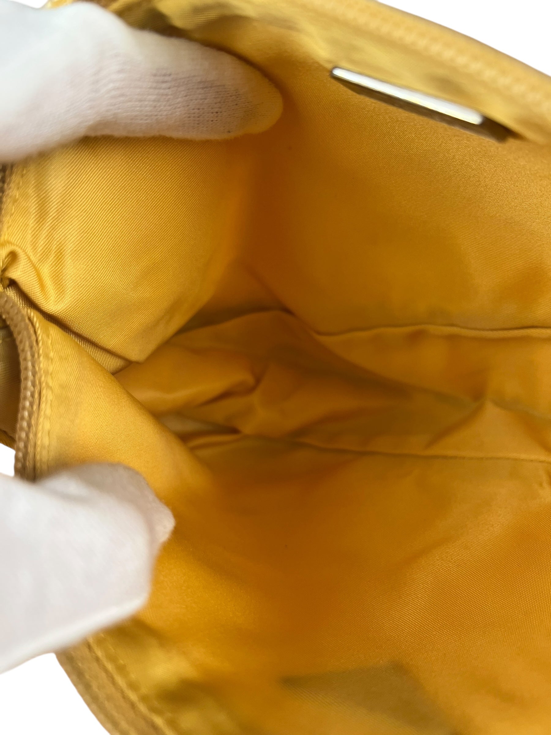 Prada Vintage Nylon Yellow Pochette