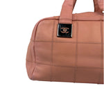 Chanel Pink Caviar Leather Chocolate Bar Bowler Bag 2003