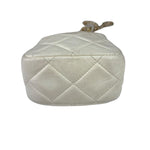 Chanel White Quilted Lambskin My Perfect Camera Bag Early 2020's