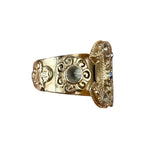 Chanel Gold-Plated Flower-Motif Cocktail Ring
