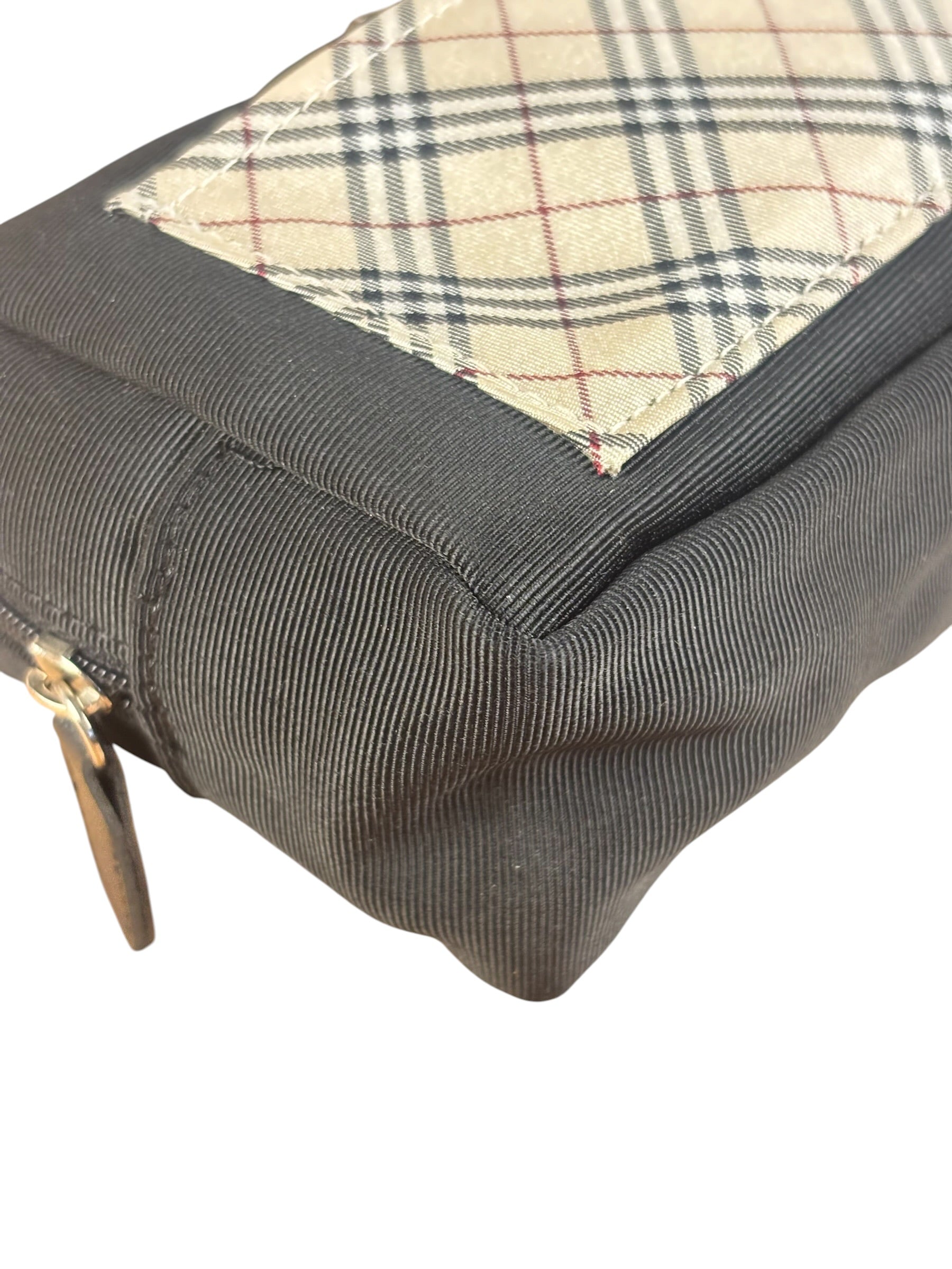Burberry Vintage Black Nova Check Cosmetic Pouch