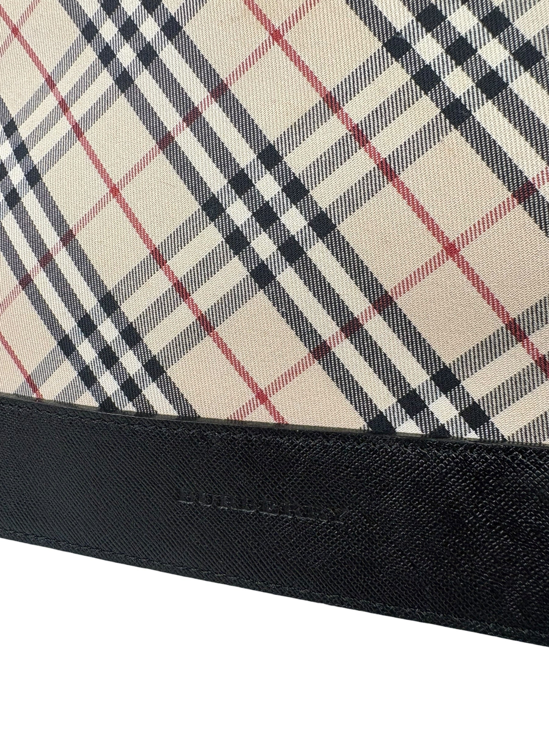 Burberry Beige Canvas Nova Check Tote Bag