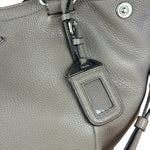 Prada Grey Vitello Daino Leather 2Way Handbag