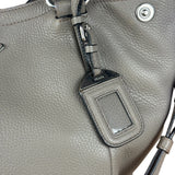 Prada Grey Vitello Daino Leather 2Way Handbag