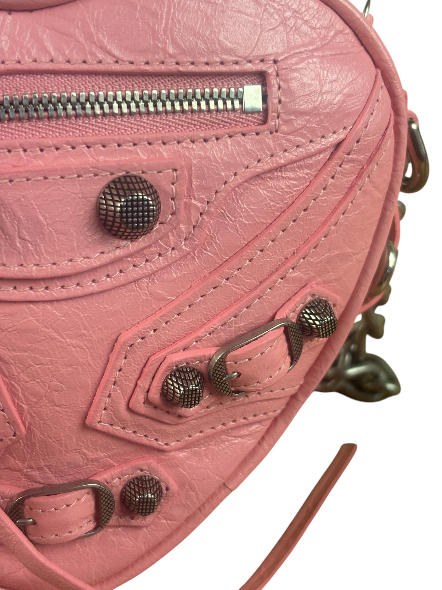 Balenciaga Pink Le Cagole Heart Mini Bag
