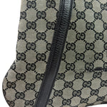 Gucci Black Leather Trim GG Supreme Hobo Bag