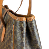 Celine Vintage Macadam Canvas Shoulder Tote