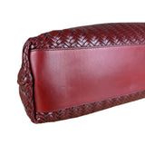 Polo Ralph Lauren Red Woven Leather Tote