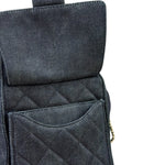 Chanel Navy Quilted Denim/Leather Trim 25 Hobo Bag 2021