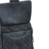 Chanel Navy Quilted Denim/Leather Trim 25 Hobo Bag 2021