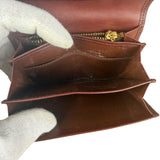 Yves Saint Laurent Red Leather Belle De Jour Flap Wallet