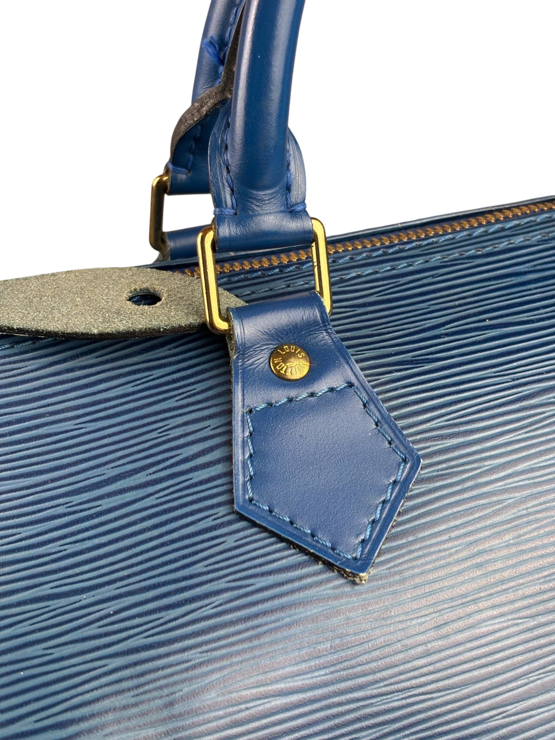 Louis Vuitton Blue Epi Leather Speedy 30