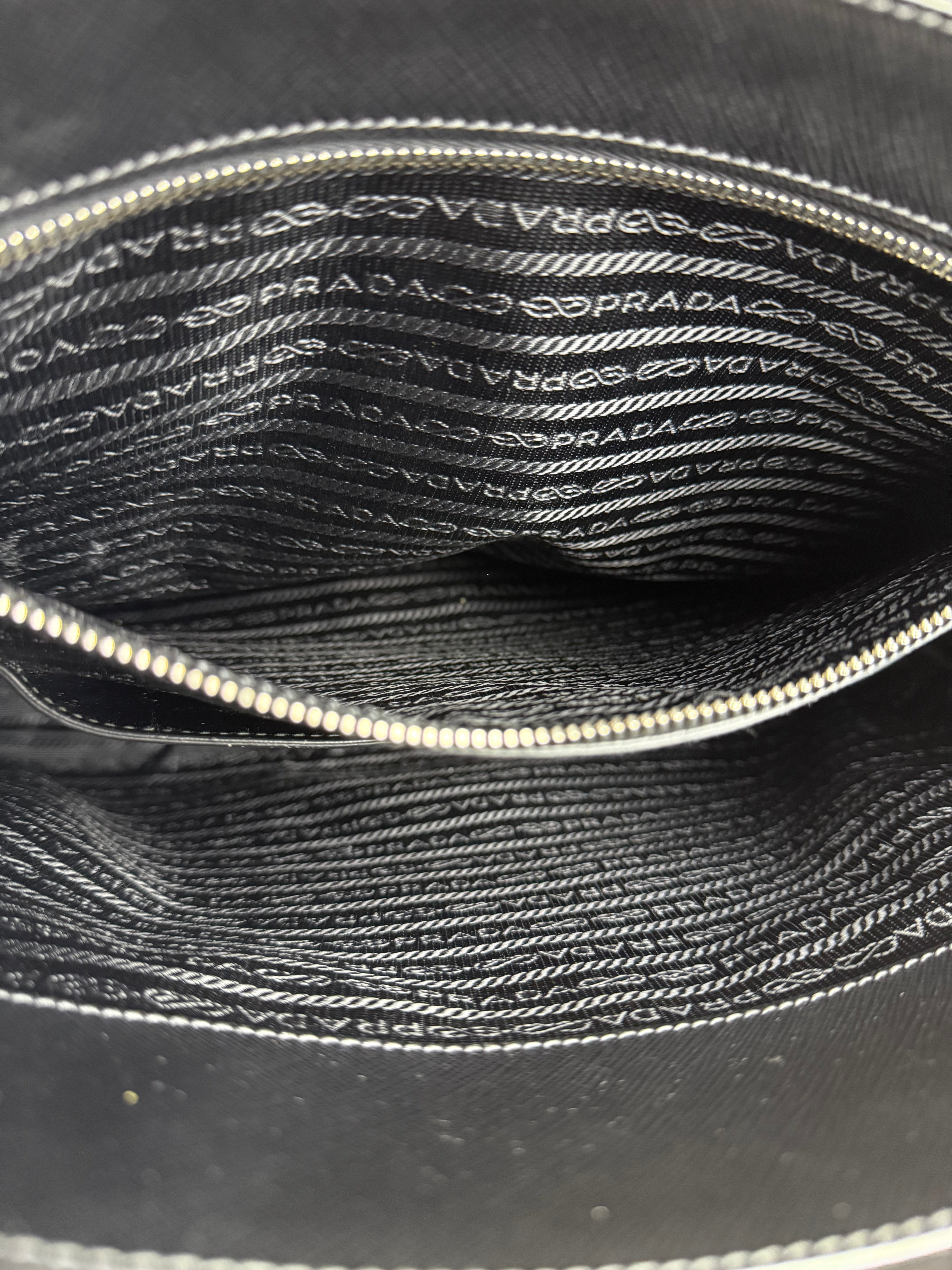 Prada Black Saffiano Leather Galleria Tote