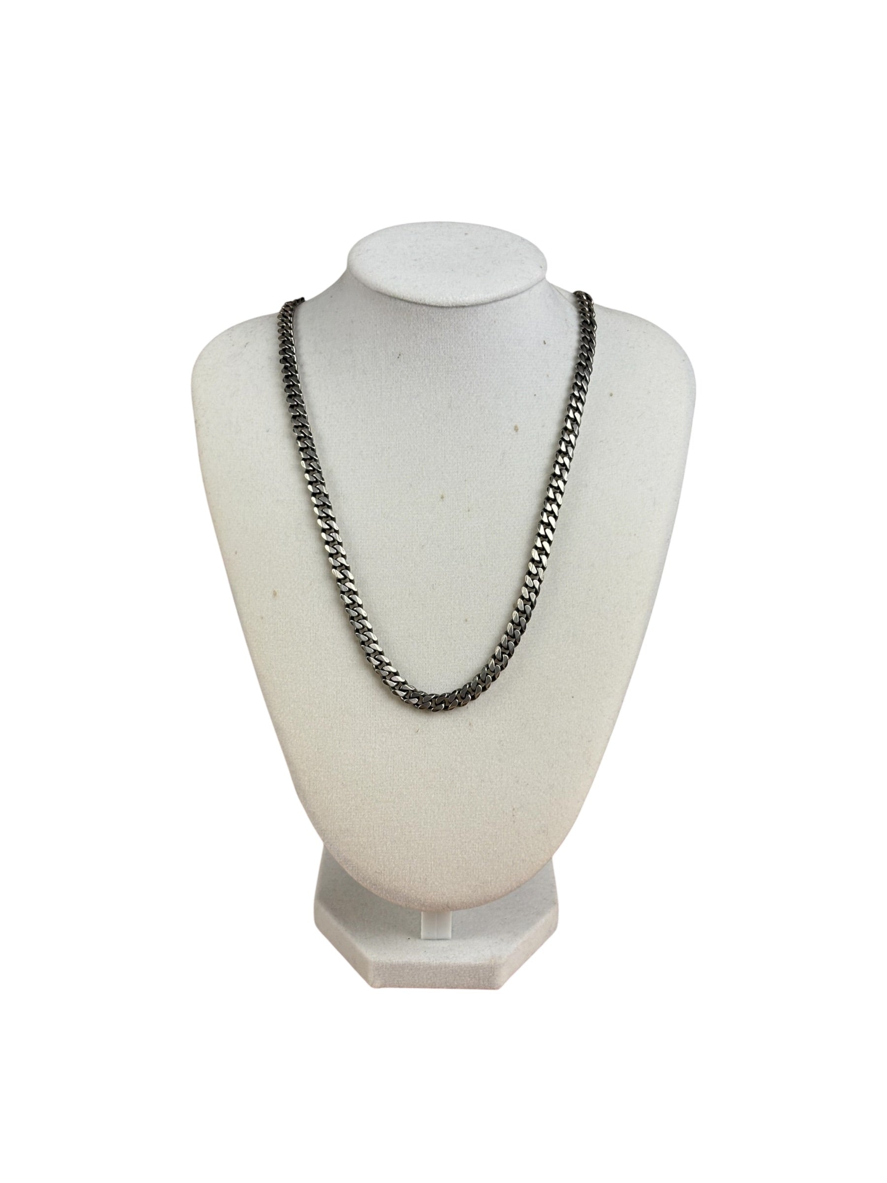 24 Inch .925 Sterling Sliver Thin Cuban Necklace