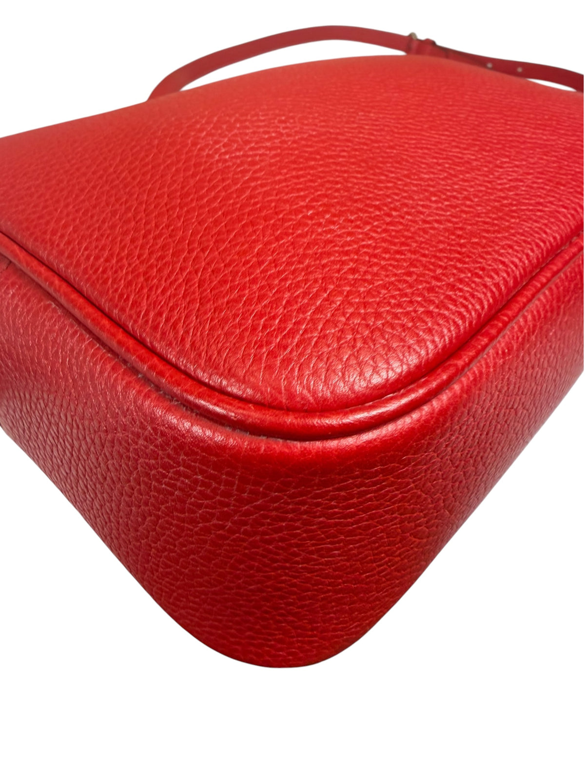 Gucci Red Calfskin Leather Soho Disco Crossbody Bag
