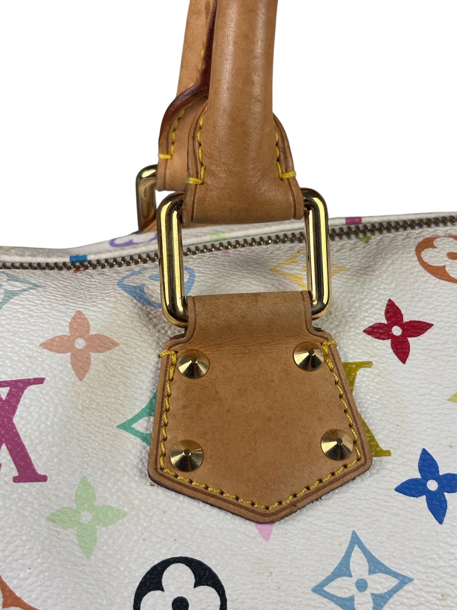 Louis Vuitton x Takashi Murakami White Monogram Speedy 30