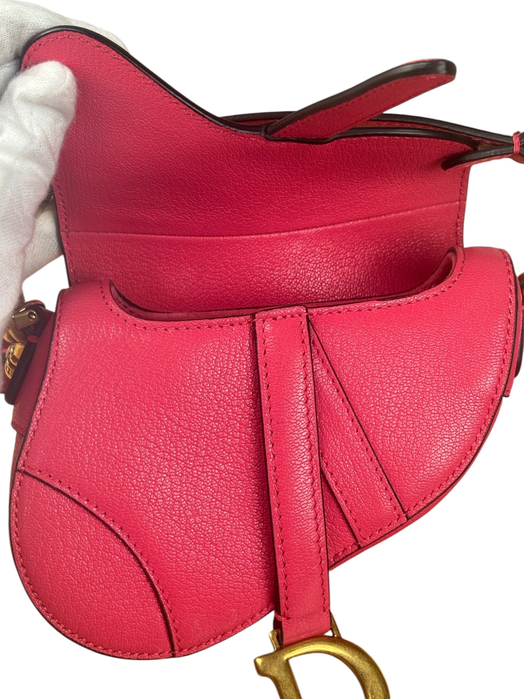 Christian Dior Pink Sanddle Micro Shoulder Bag