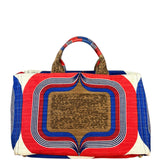 Prada Cabas Printed Canapa Tote